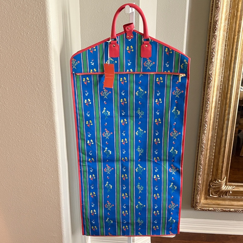 Anthropologie Pencil & Paper x Neely & Chloe Floral Striped garment Bag